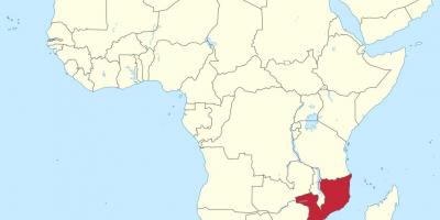 Χάρτης της Μοζαμβίκης αφρική